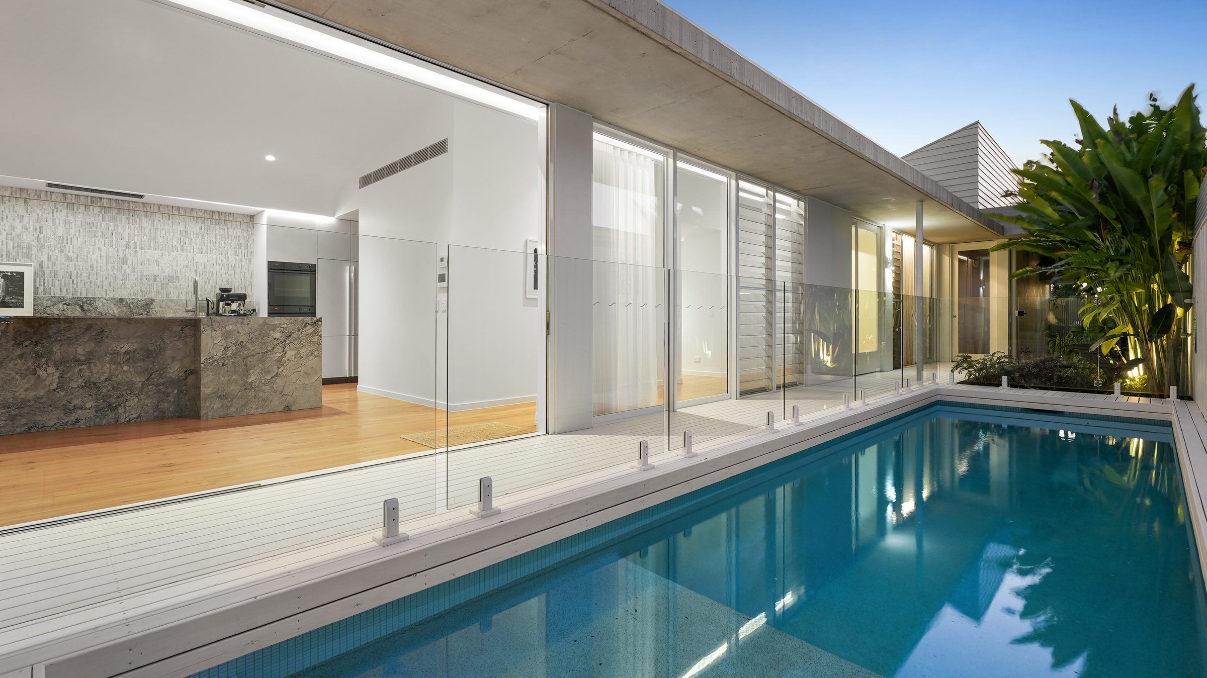 Pool from the kitchen looking back